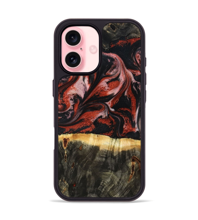 iPhone 16 Wood Phone Case - Elmira (Red, 795816)