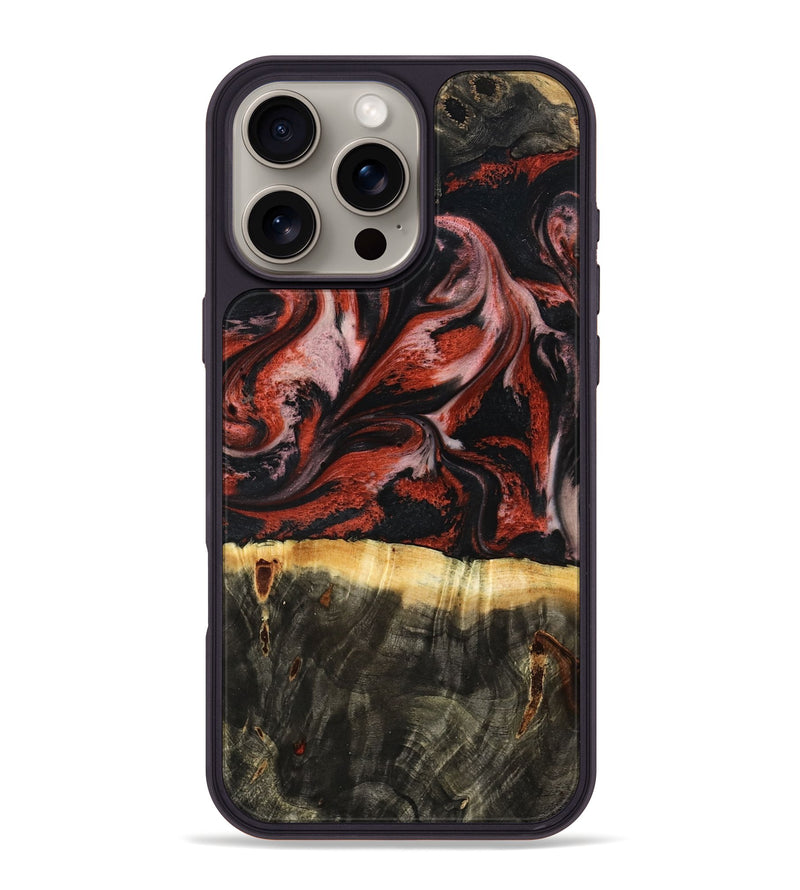 iPhone 16 Pro Max Wood Phone Case - Elmira (Red, 795816)