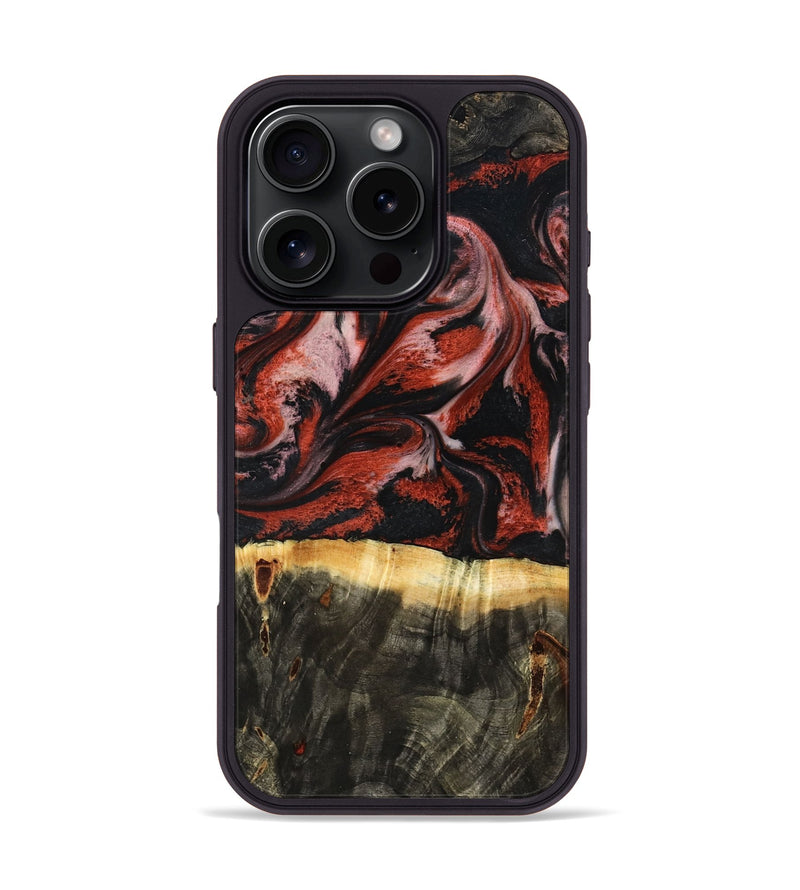 iPhone 16 Pro Wood Phone Case - Elmira (Red, 795816)