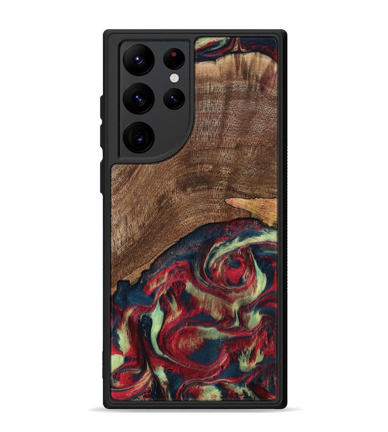 Galaxy S22 Ultra Wood Phone Case - Rebeca (Red, 795819)
