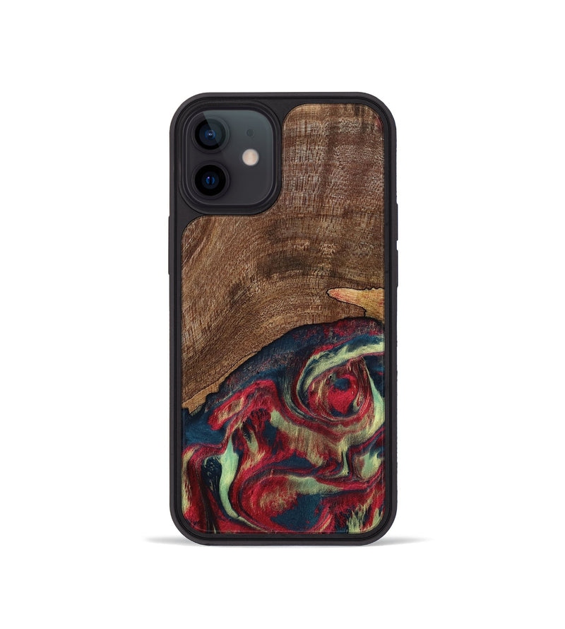 iPhone 12 mini Wood Phone Case - Rebeca (Red, 795819)