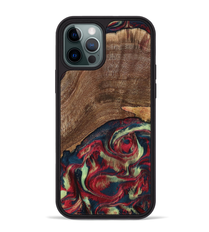 iPhone 12 Pro Max Wood Phone Case - Rebeca (Red, 795819)
