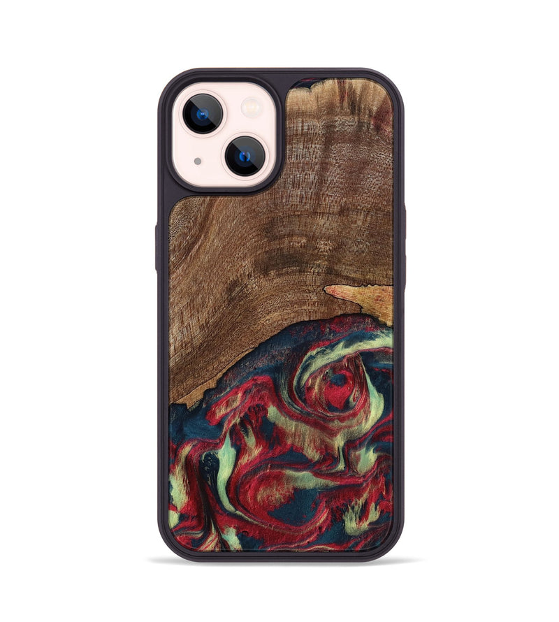 iPhone 14 Wood Phone Case - Rebeca (Red, 795819)