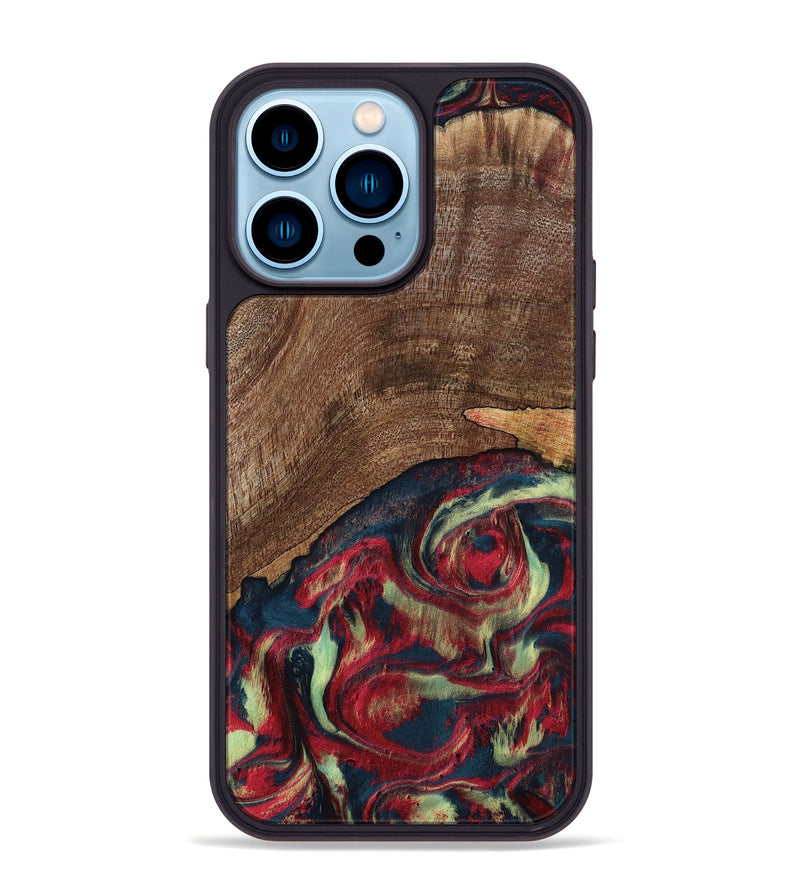 iPhone 14 Pro Max Wood Phone Case - Rebeca (Red, 795819)