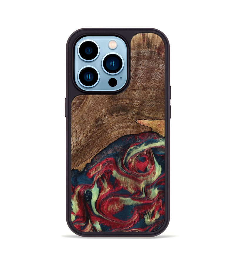 iPhone 14 Pro Wood Phone Case - Rebeca (Red, 795819)