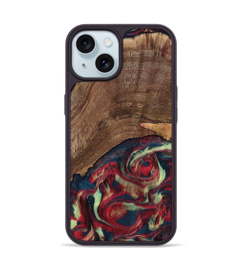iPhone 15 Wood Phone Case - Rebeca (Red, 795819)