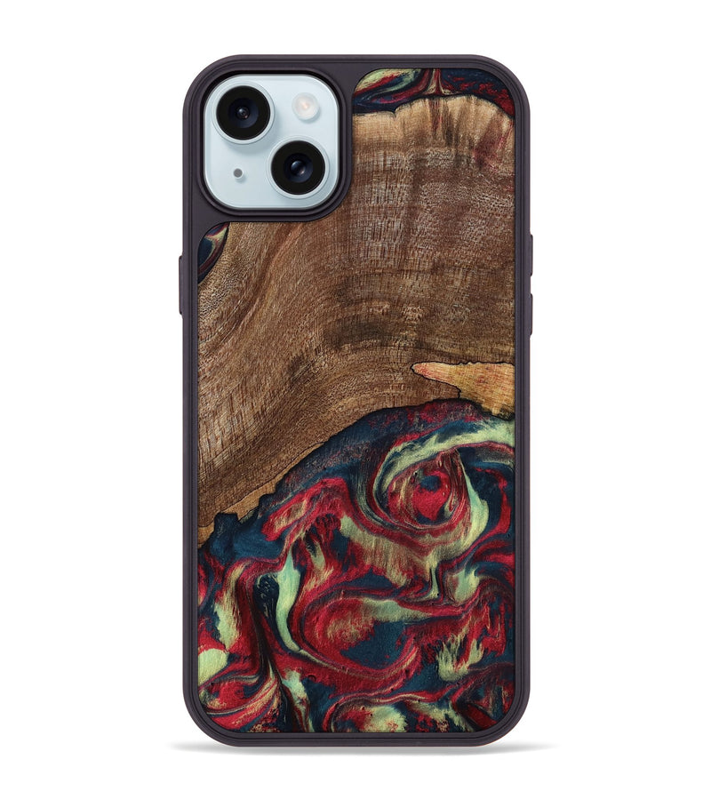 iPhone 15 Plus Wood Phone Case - Rebeca (Red, 795819)