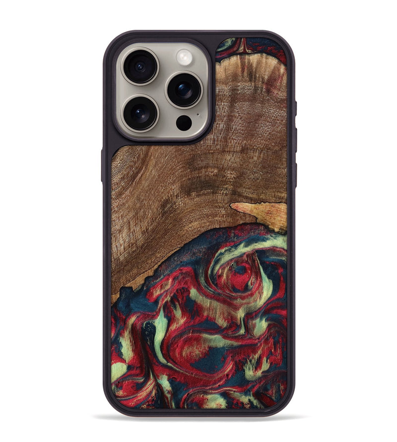 iPhone 15 Pro Max Wood Phone Case - Rebeca (Red, 795819)