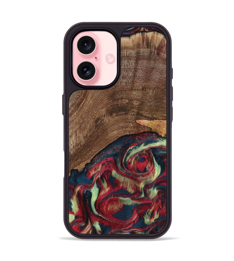 iPhone 16 Wood Phone Case - Rebeca (Red, 795819)
