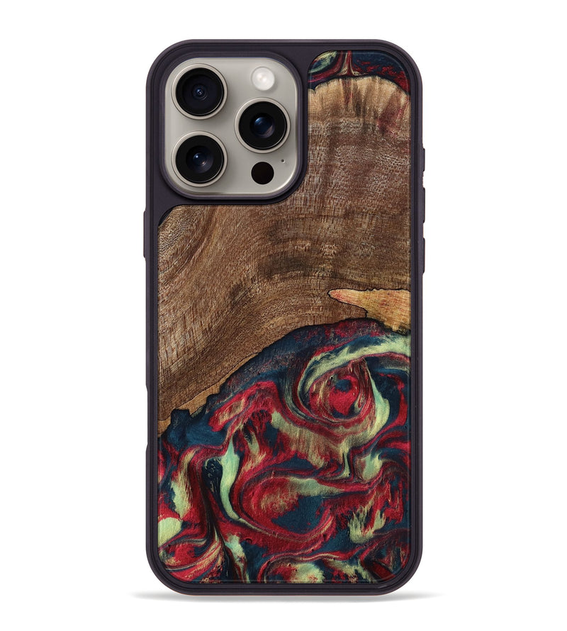 iPhone 16 Pro Max Wood Phone Case - Rebeca (Red, 795819)