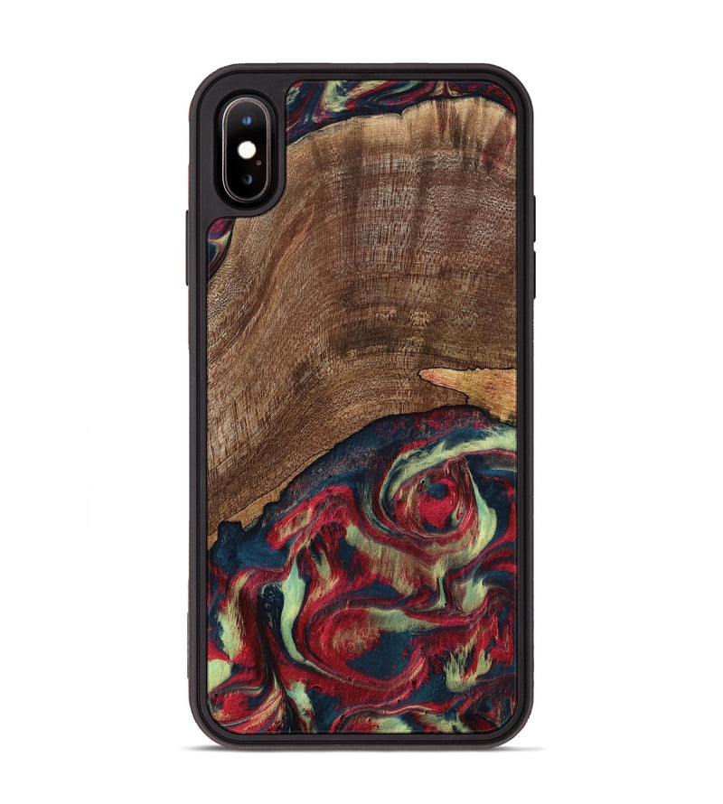 iPhone Xs Max Wood Phone Case - Rebeca (Red, 795819)