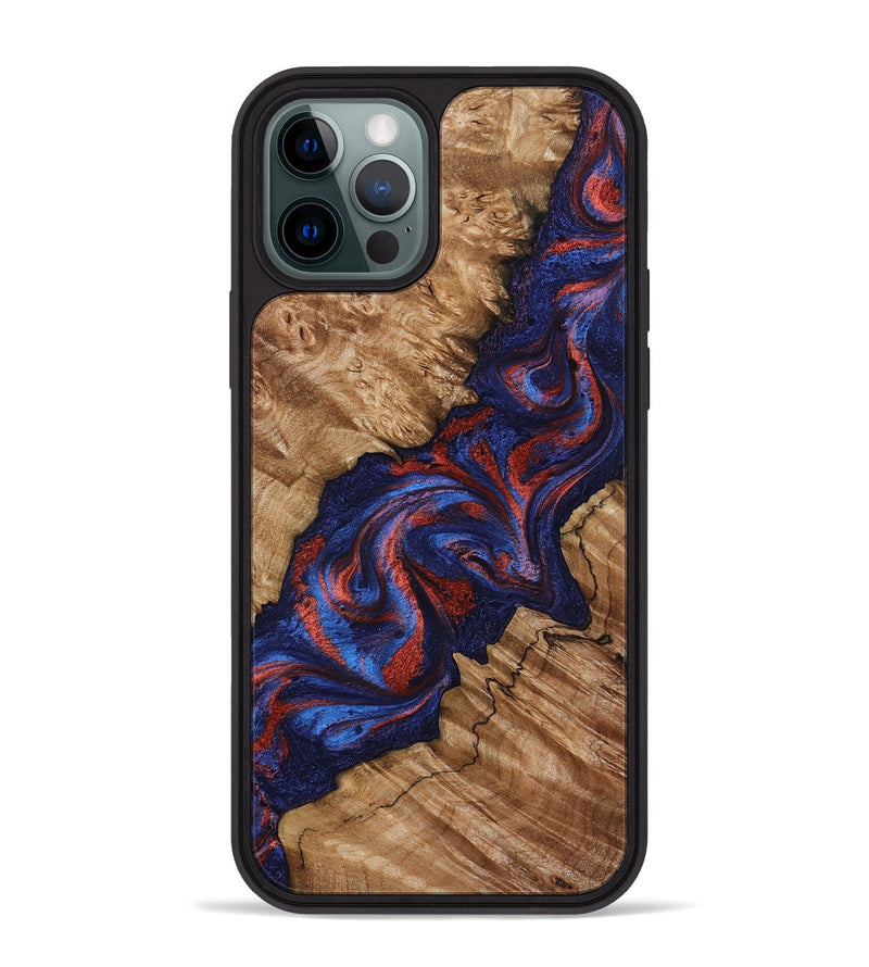 iPhone 12 Pro Max Wood Phone Case - Tressa (Red, 795821)