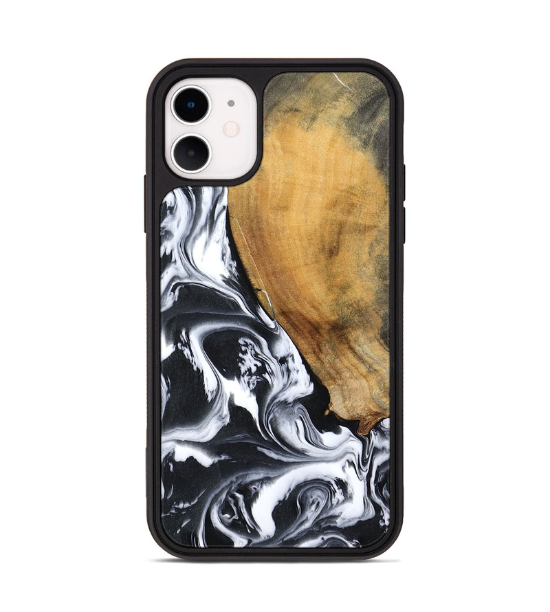 iPhone 11 Wood Phone Case - Zola (Black & White, 795823)