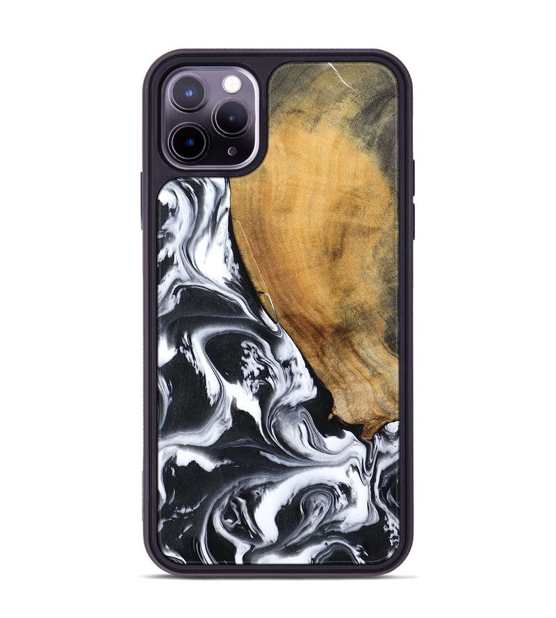 iPhone 11 Pro Max Wood Phone Case - Zola (Black & White, 795823)