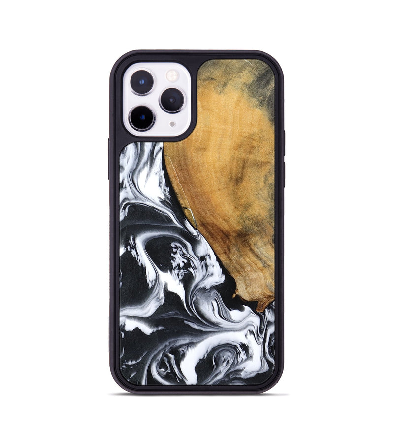 iPhone 11 Pro Wood Phone Case - Zola (Black & White, 795823)