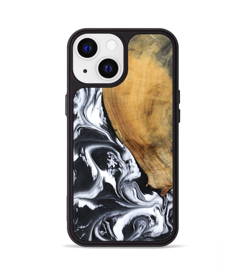 iPhone 13 Wood Phone Case - Zola (Black & White, 795823)