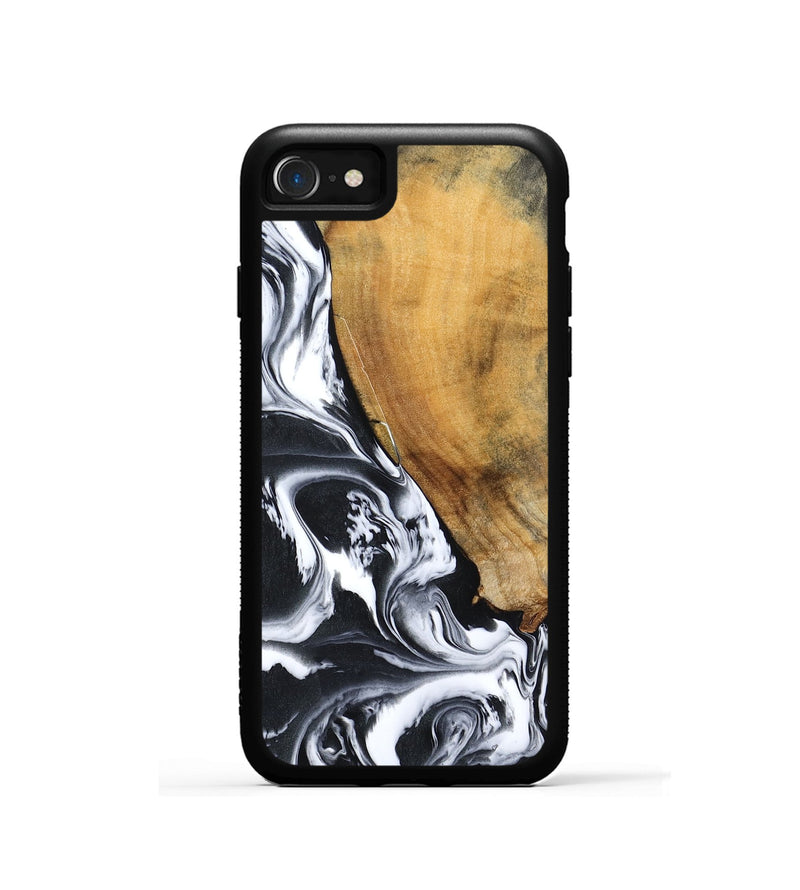 iPhone SE Wood Phone Case - Zola (Black & White, 795823)