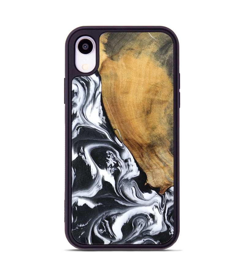 iPhone Xr Wood Phone Case - Zola (Black & White, 795823)