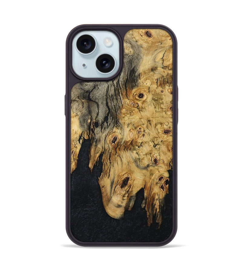 iPhone 15 Wood Phone Case - Ebony (Wood Burl, 795827)