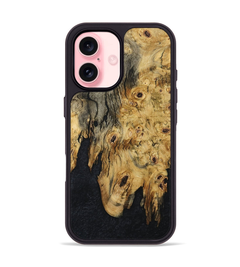 iPhone 16 Wood Phone Case - Ebony (Wood Burl, 795827)