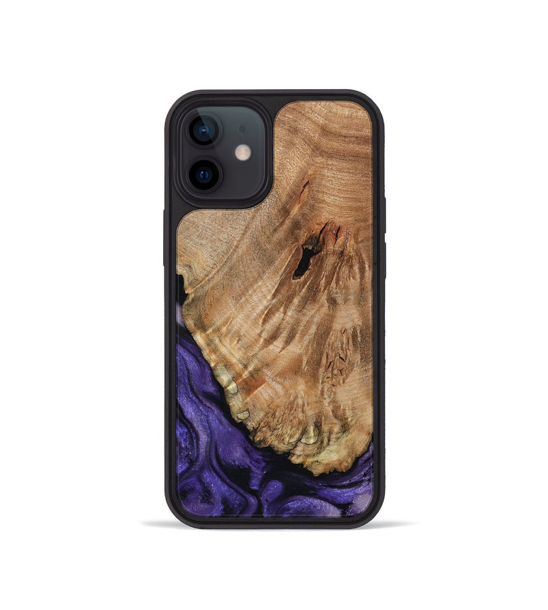 iPhone 12 mini Wood Phone Case - Amaya (Purple, 795835)