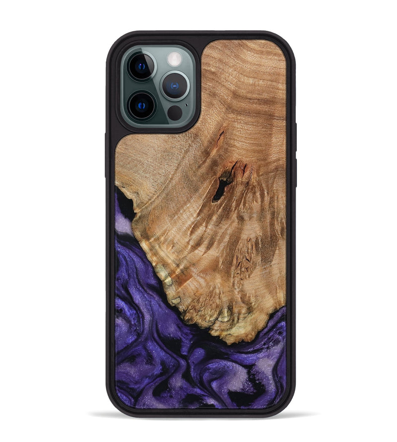 iPhone 12 Pro Max Wood Phone Case - Amaya (Purple, 795835)