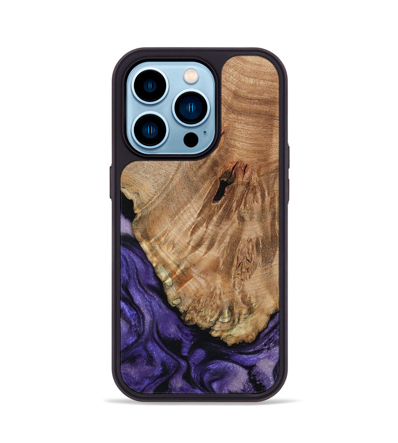 iPhone 14 Pro Wood Phone Case - Amaya (Purple, 795835)
