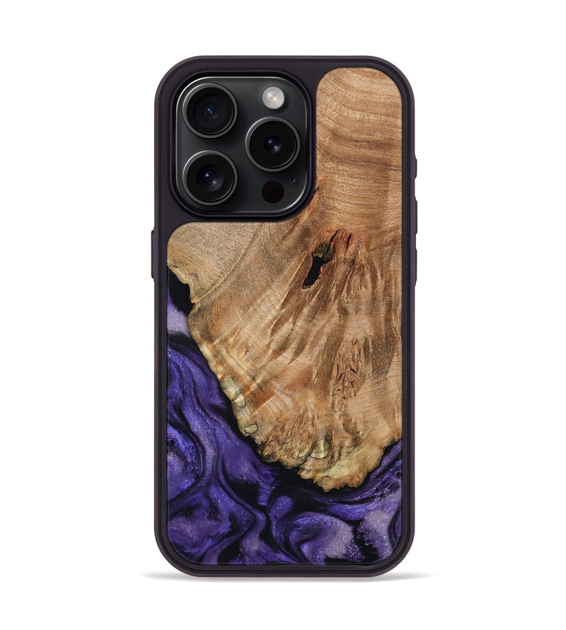 iPhone 15 Pro Wood Phone Case - Amaya (Purple, 795835)