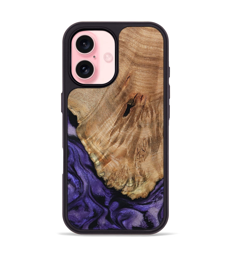 iPhone 16 Wood Phone Case - Amaya (Purple, 795835)