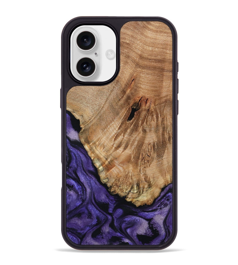 iPhone 16 Plus Wood Phone Case - Amaya (Purple, 795835)