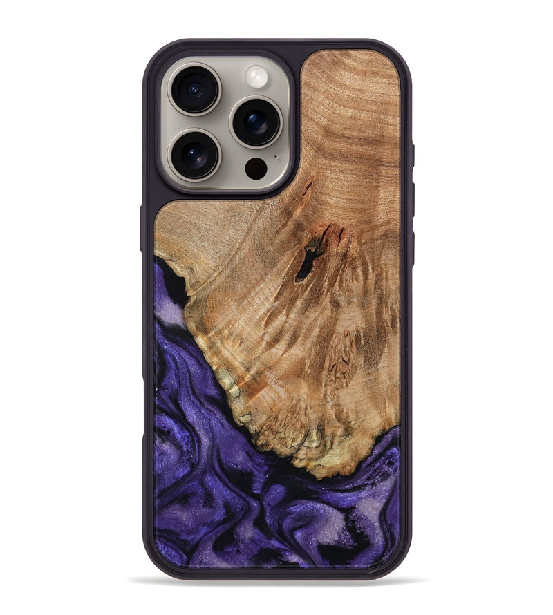 iPhone 16 Pro Max Wood Phone Case - Amaya (Purple, 795835)