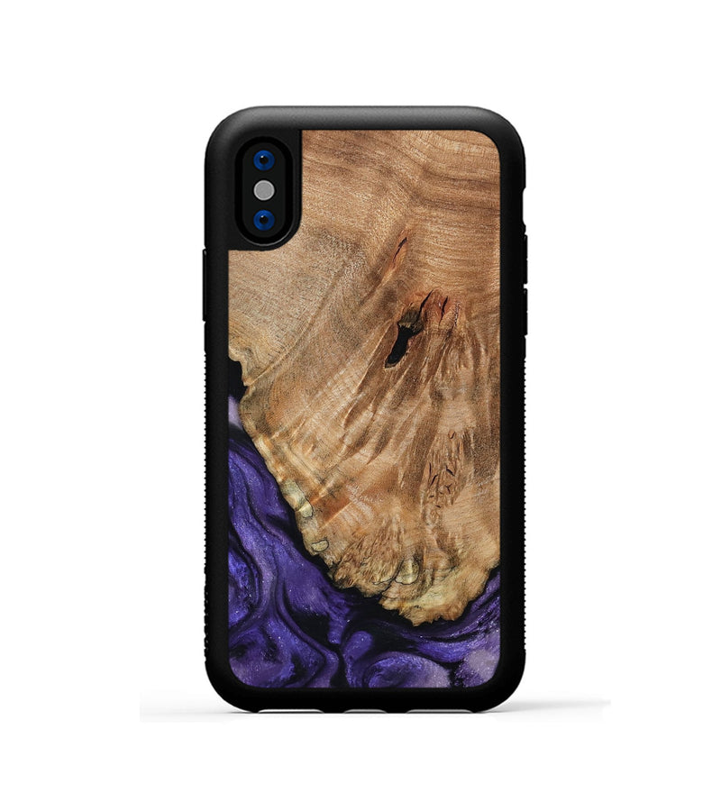 iPhone Xs Wood Phone Case - Amaya (Purple, 795835)