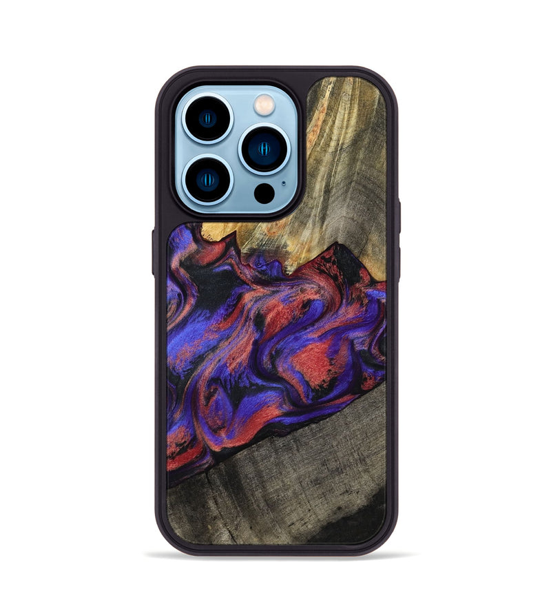 iPhone 14 Pro Wood Phone Case - Hudson (Purple, 795843)