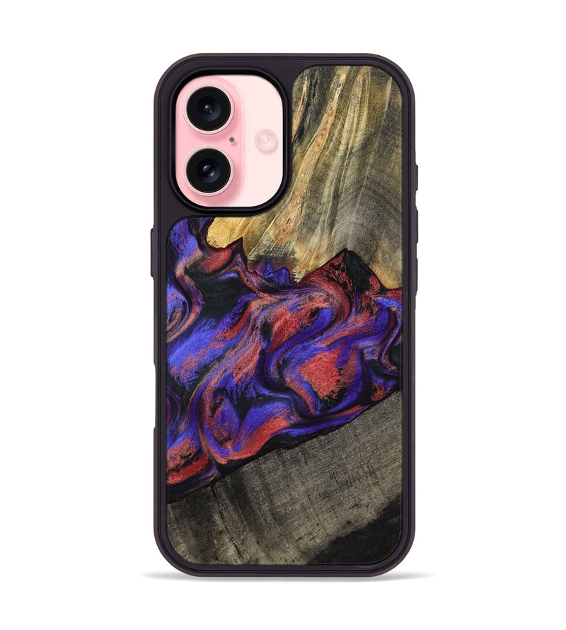 iPhone 16 Wood Phone Case - Hudson (Purple, 795843)