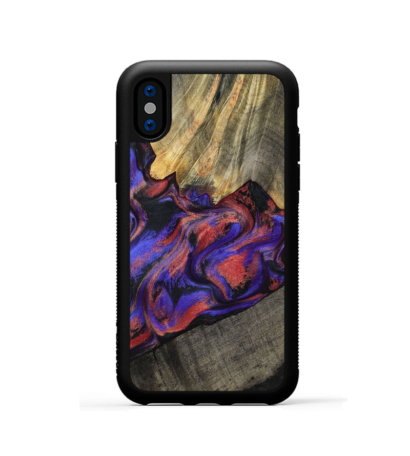 iPhone Xs Wood Phone Case - Hudson (Purple, 795843)