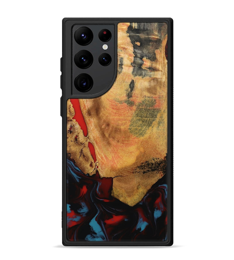 Galaxy S22 Ultra Wood Phone Case - Tristen (Red, 795849)