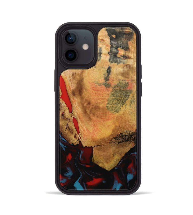 iPhone 12 Wood Phone Case - Tristen (Red, 795849)