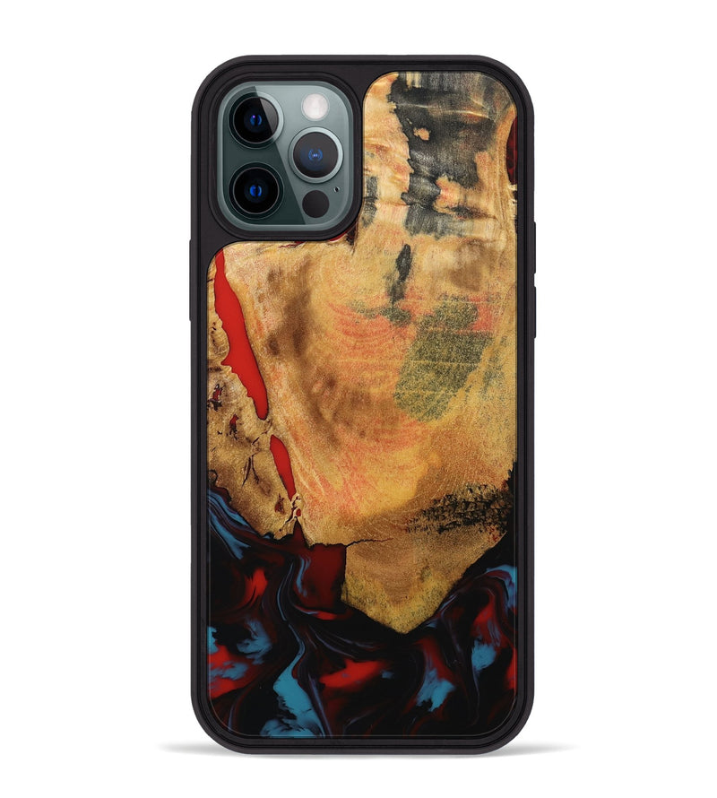 iPhone 12 Pro Max Wood Phone Case - Tristen (Red, 795849)