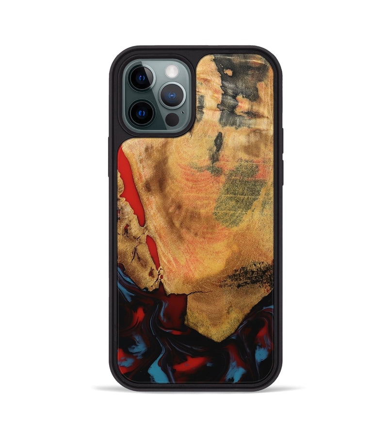 iPhone 12 Pro Wood Phone Case - Tristen (Red, 795849)