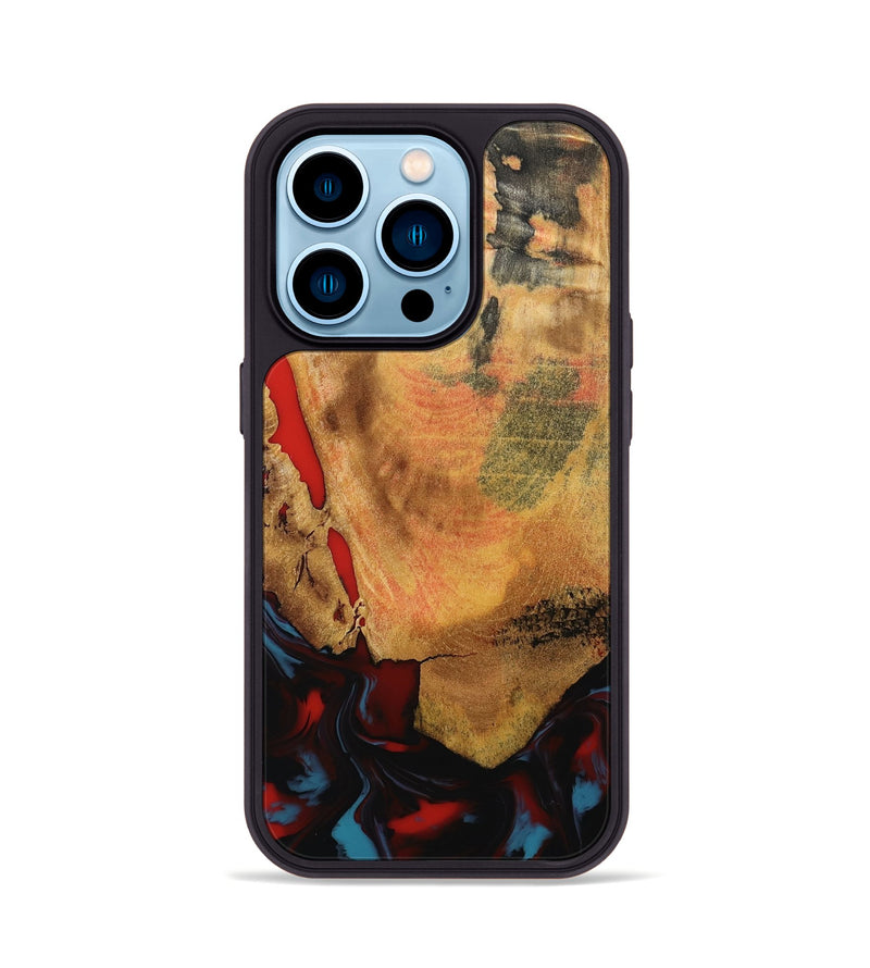 iPhone 14 Pro Wood Phone Case - Tristen (Red, 795849)