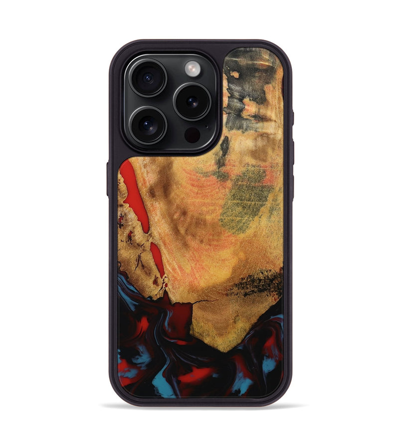 iPhone 15 Pro Wood Phone Case - Tristen (Red, 795849)