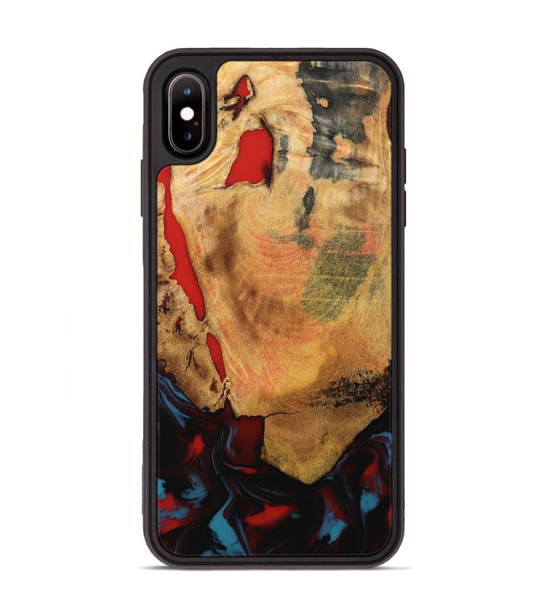 iPhone Xs Max Wood Phone Case - Tristen (Red, 795849)