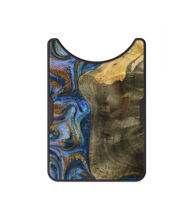 Alloy Wood Wallet - Ramiro (Teal & Gold, 795856)