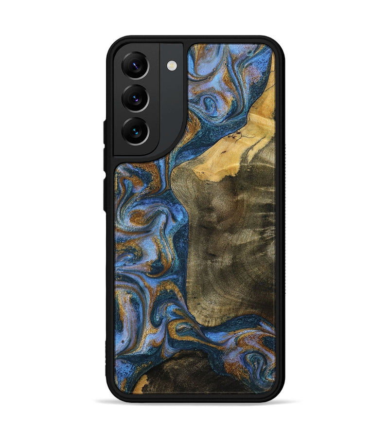 Galaxy S22 Plus Wood Phone Case - Ramiro (Teal & Gold, 795856)