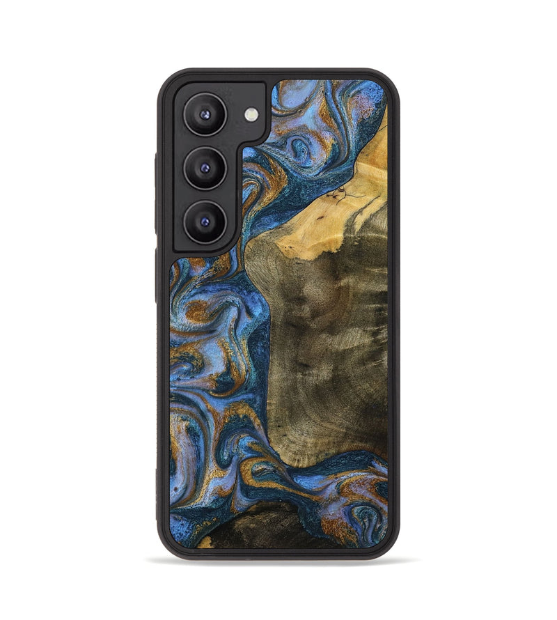 Galaxy S23 Wood Phone Case - Ramiro (Teal & Gold, 795856)