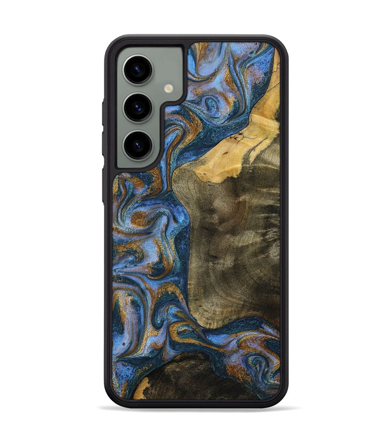 Galaxy S24 Plus Wood Phone Case - Ramiro (Teal & Gold, 795856)