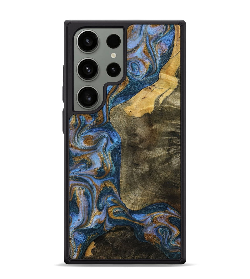 Galaxy S24 Ultra Wood Phone Case - Ramiro (Teal & Gold, 795856)
