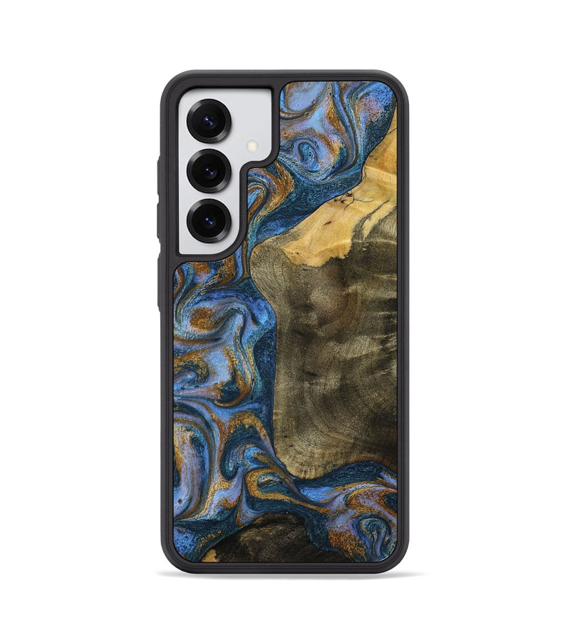 Galaxy S25 Wood Phone Case - Ramiro (Teal & Gold, 795856)