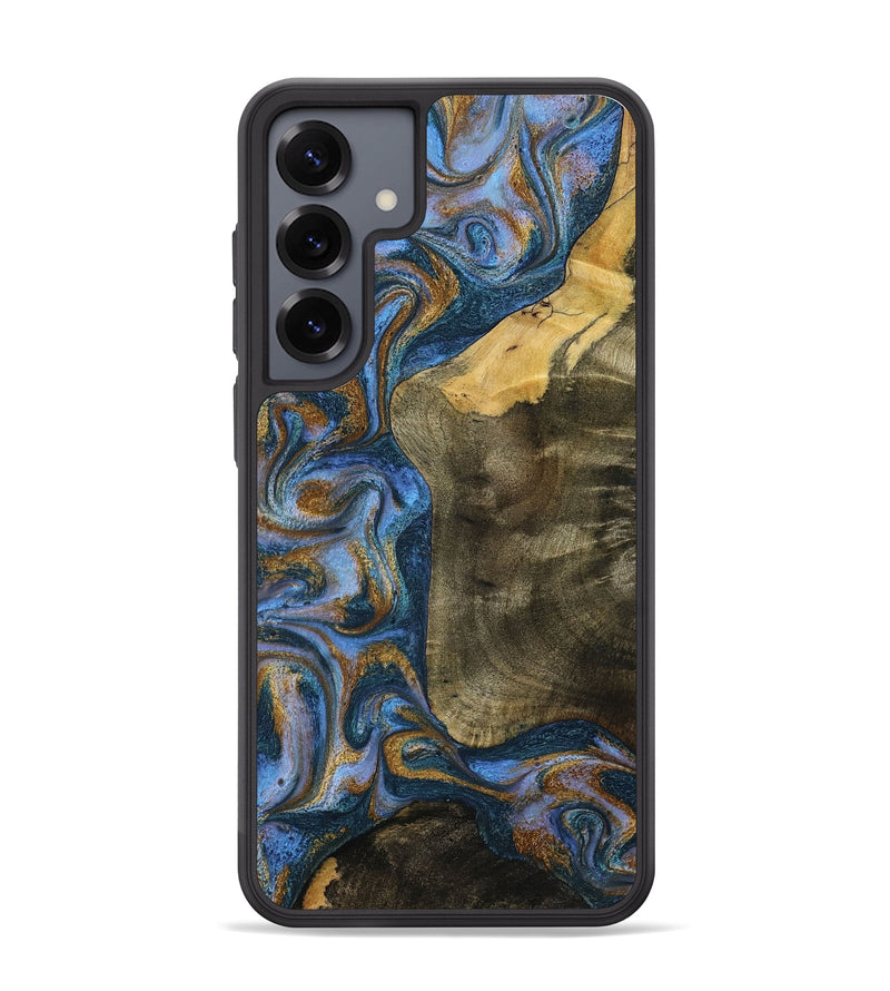 Galaxy S25 Plus Wood Phone Case - Ramiro (Teal & Gold, 795856)