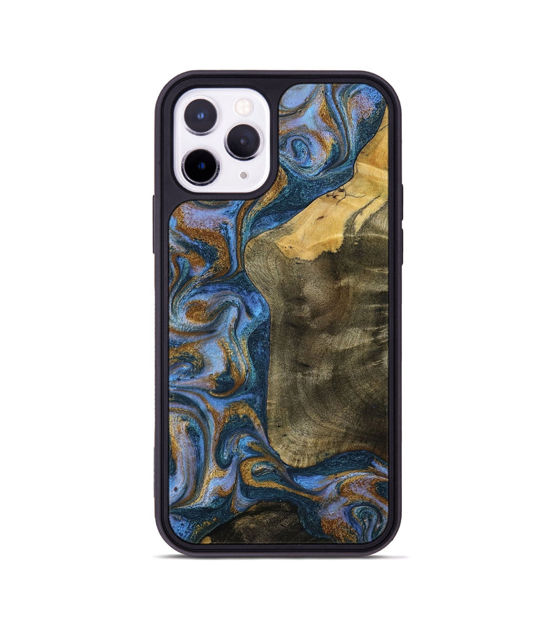 iPhone 11 Pro Wood Phone Case - Ramiro (Teal & Gold, 795856)